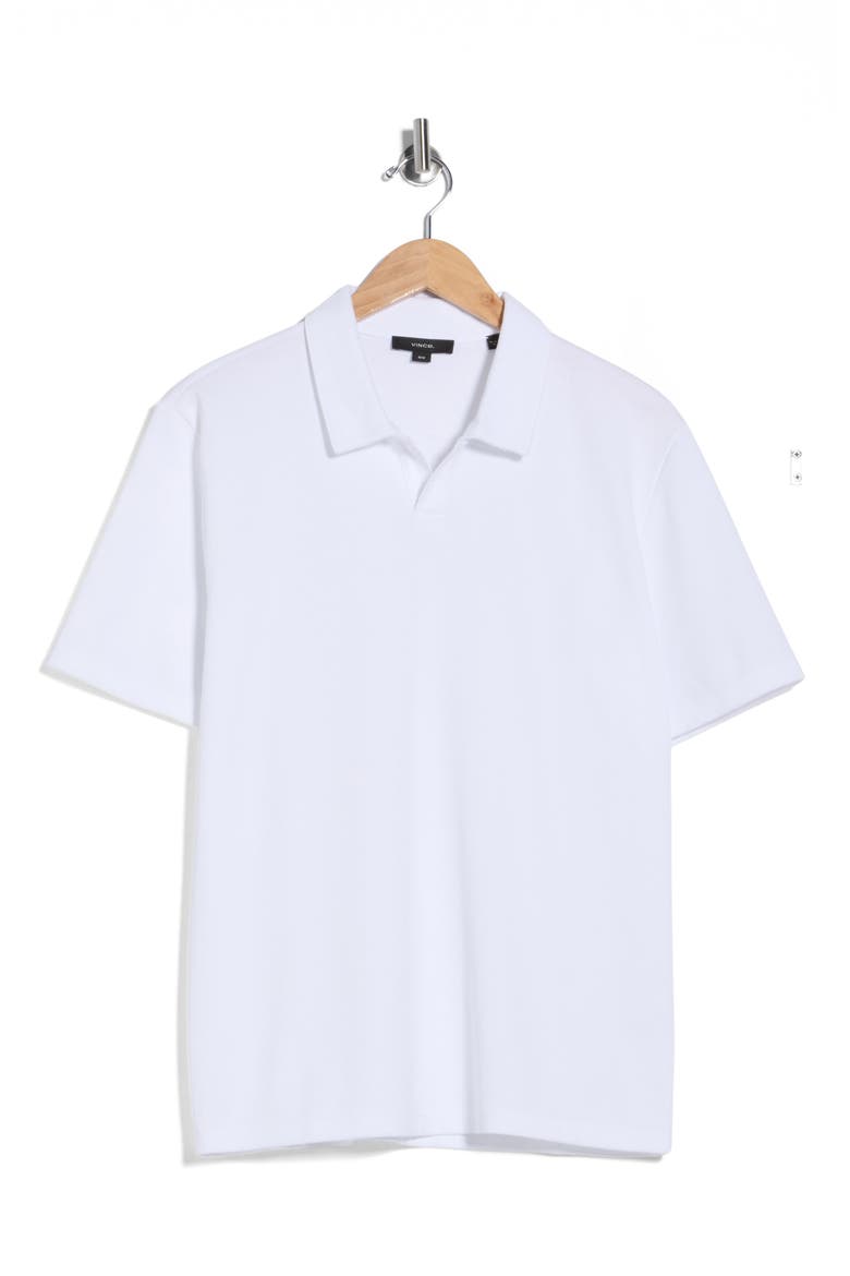 Johnny Collar Piqué Polo, Alternate, color, OPTIC WHITE