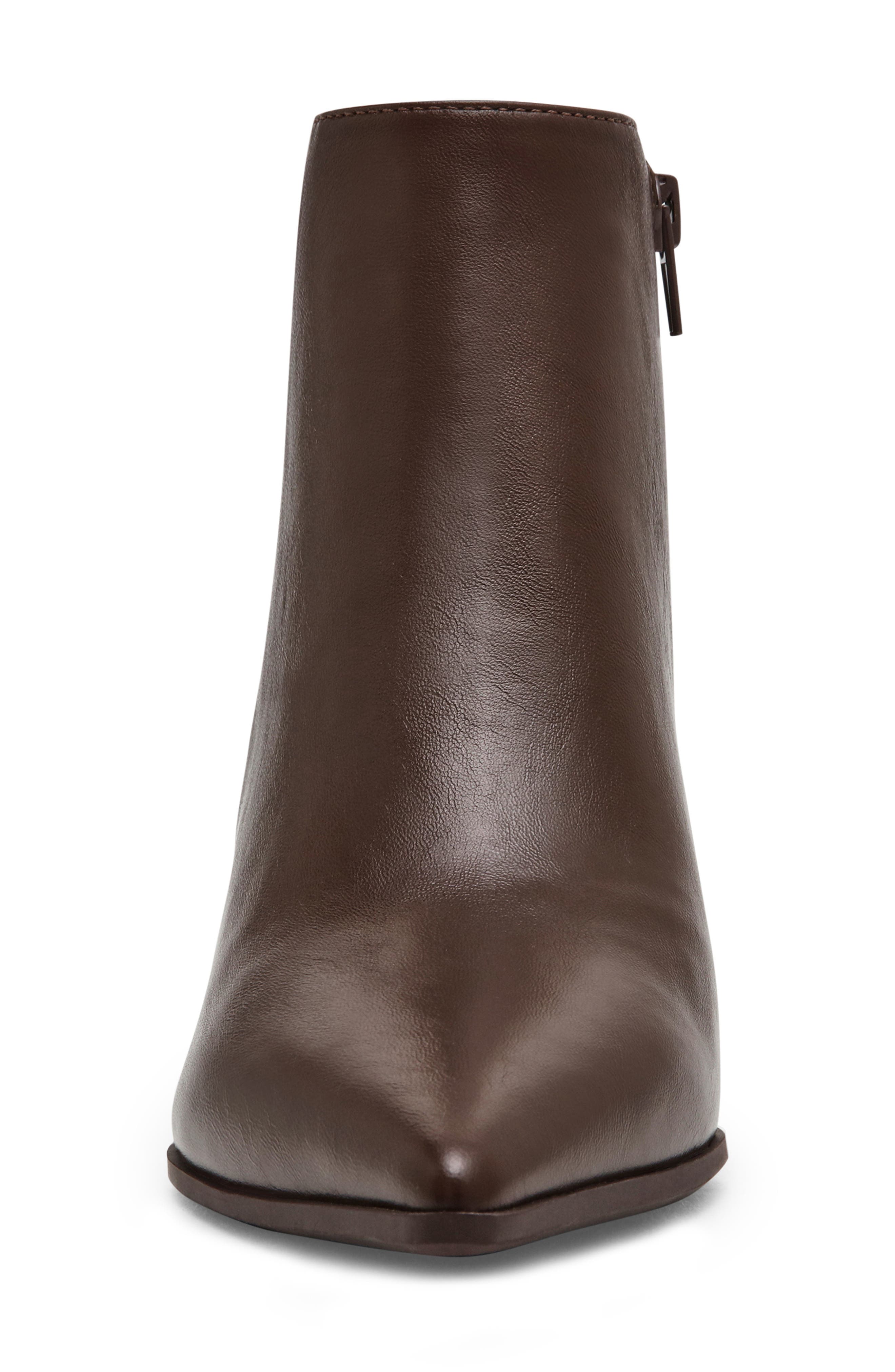 Cormack Croc Embossed Faux Leather Bootie, Alternate, color, BROWN NAPPA PU