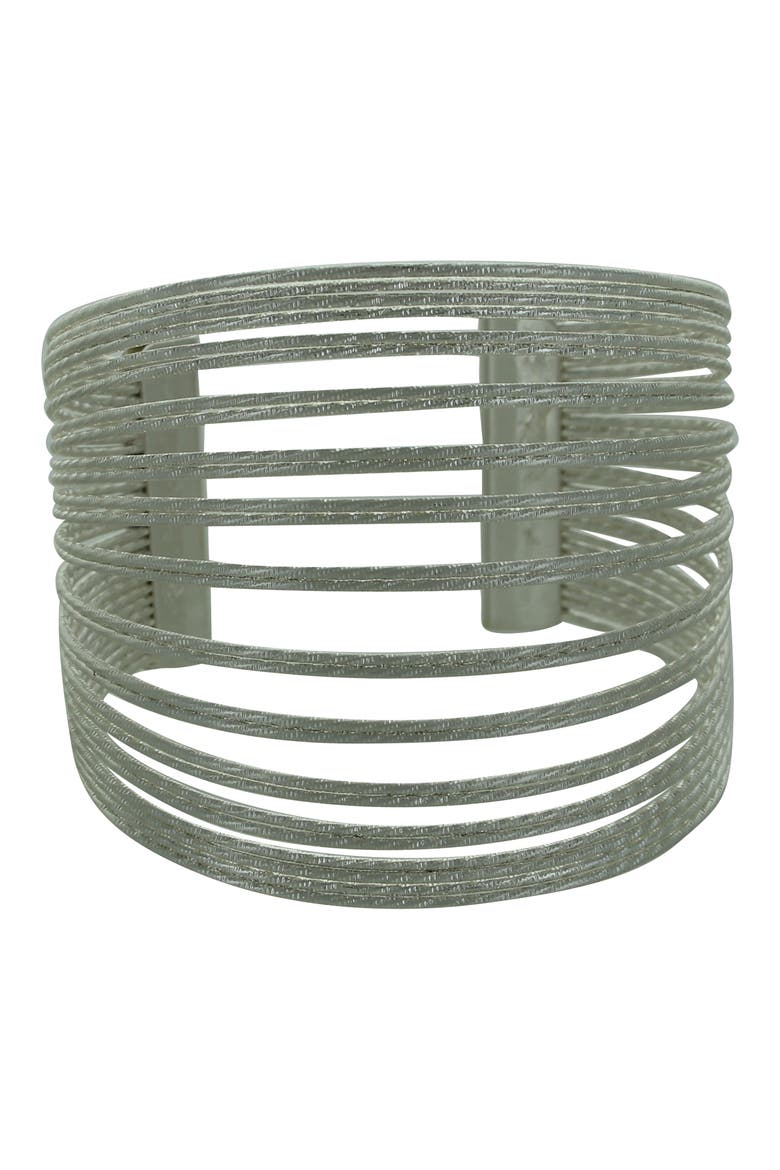 Open Cuff Bracelet, Main, color, SILVER