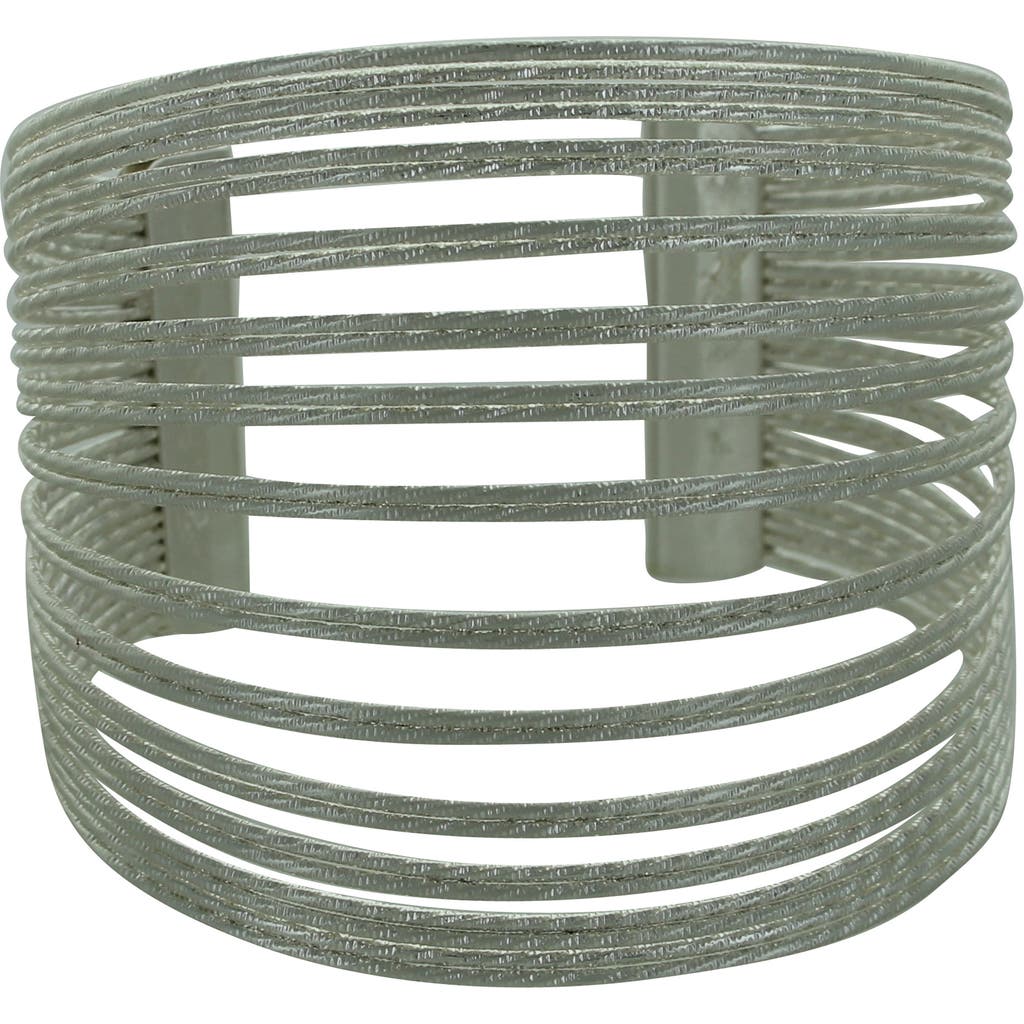 Olivia Welles Open Cuff Bracelet In Gray