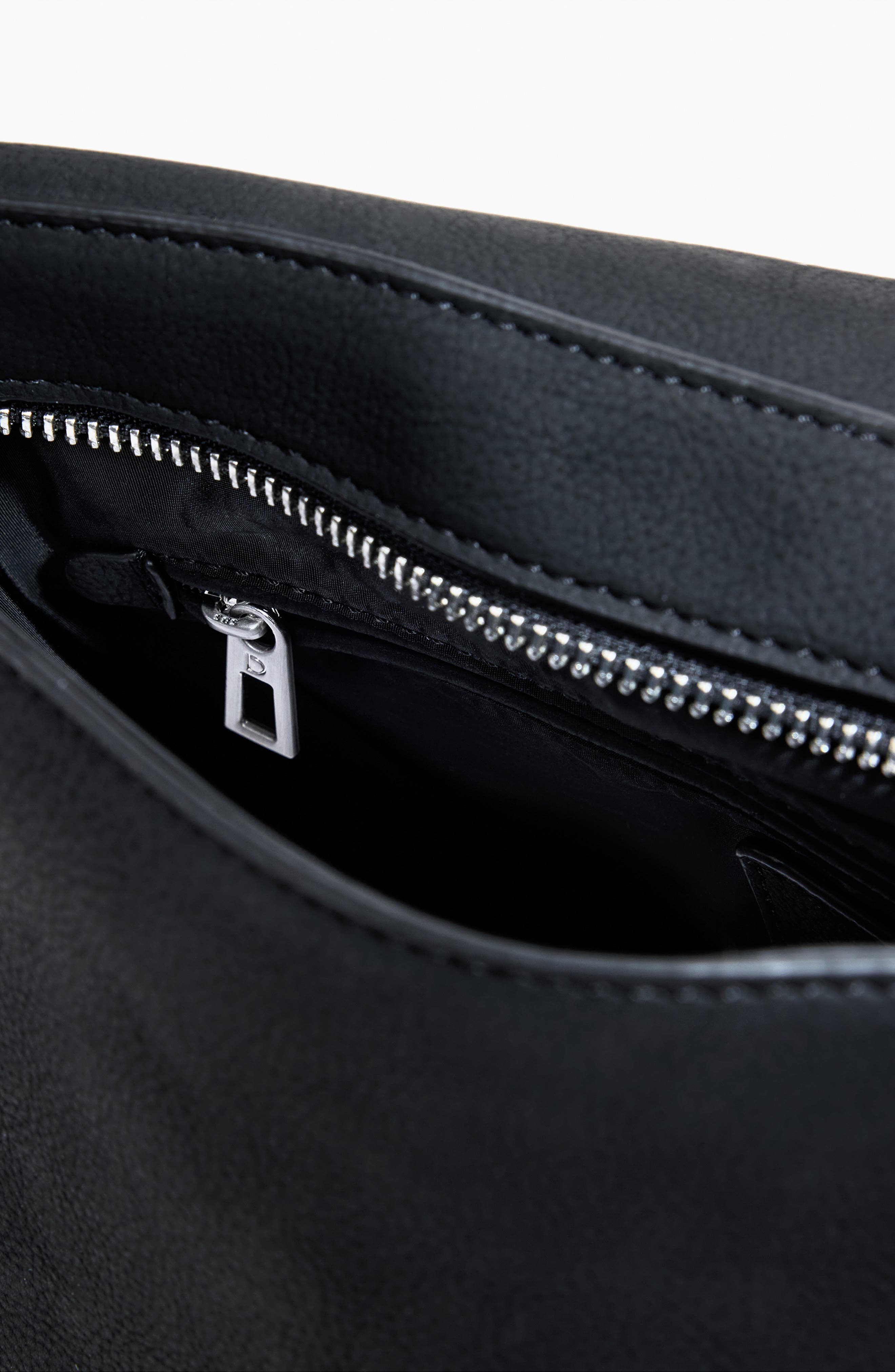 Desigual Studded Faux Leather Crossbody Bag, Alternate, color, Black