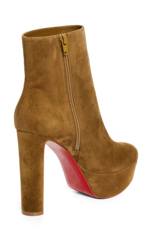 Christian Louboutin Loo Platform Bootie In Brown