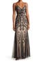 Beaded V-Neck Gown