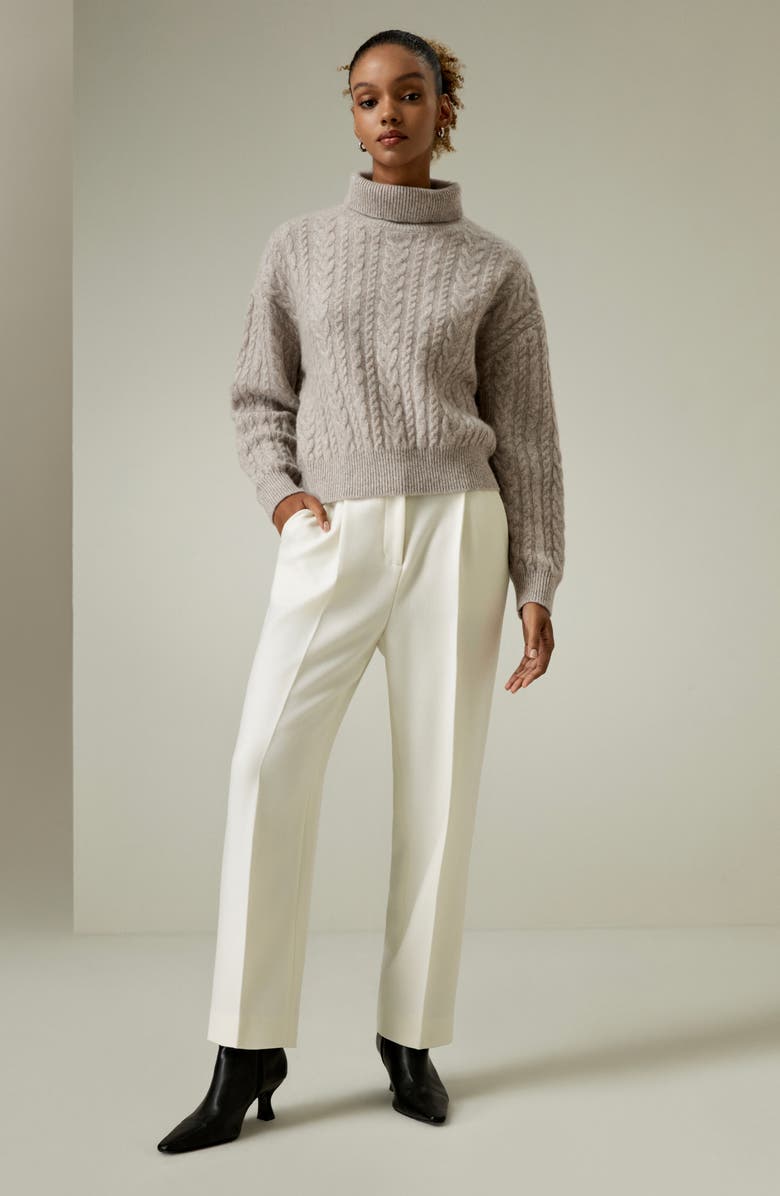 Lilysilk Cashmere Cable Knit Jumper Sweater for Women, Alternate, color,