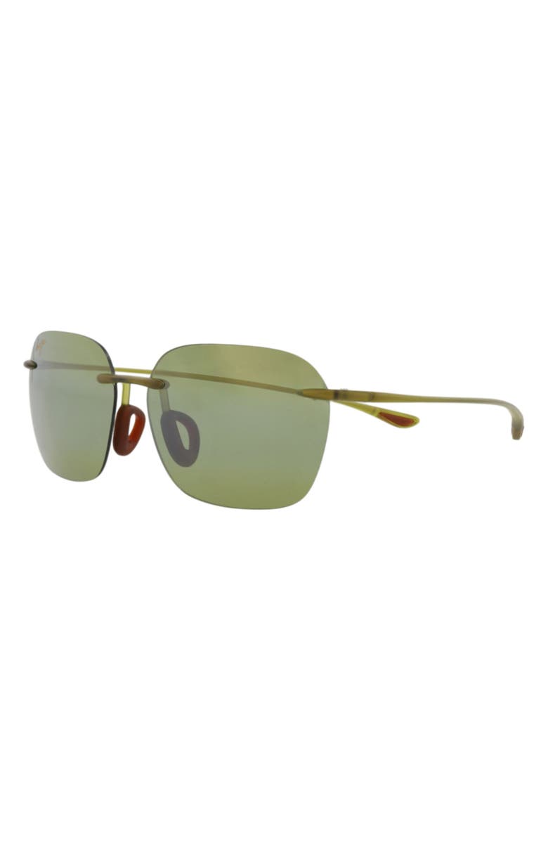 Maui Jim 50mm Polarized Bi-Gradient Square Sunglasses, Alternate, color, Olive Olive Green