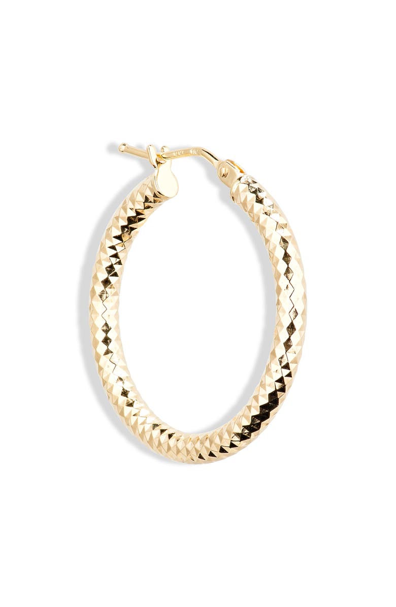 Bony Levy 14K Gold Diamond Cut Hoop Earrings, Alternate, color, 14K Yellow Gold