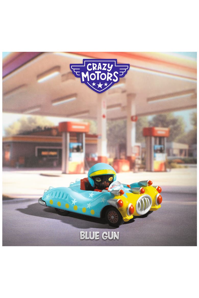 Crazy Motors Blue Gun Racing Car Toay, Alternate, color, MULTI