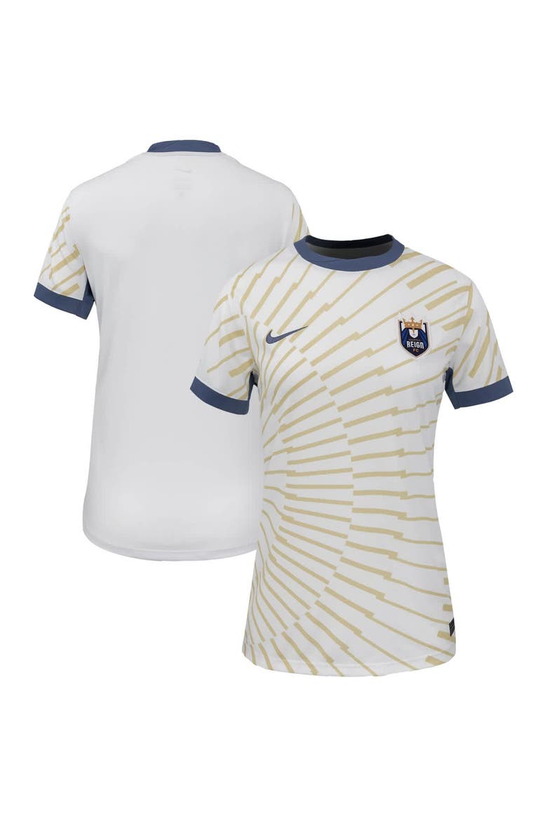 Women's Nike Gray Seattle Reign FC 2025 The Rise Kit Stadium Replica Jersey, Alternate, color, White