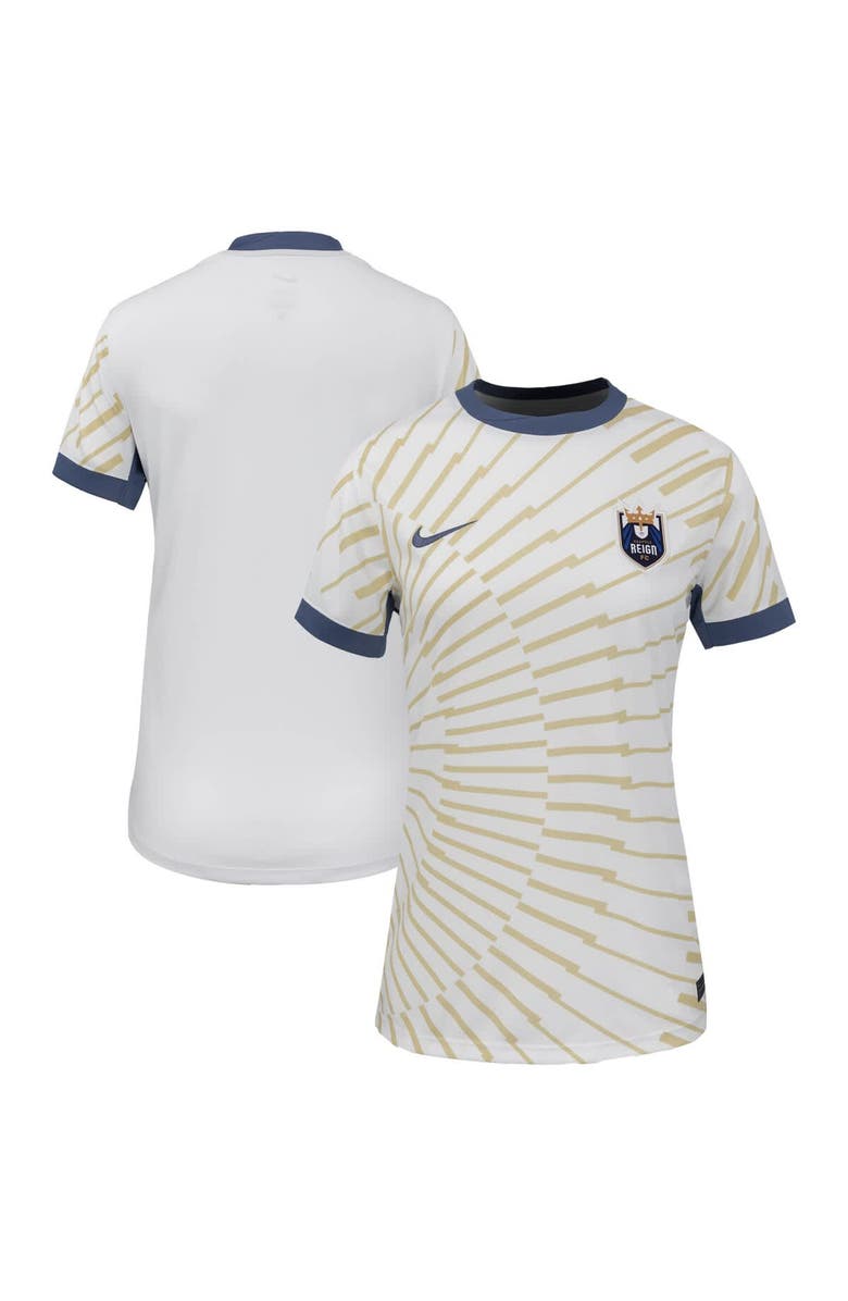 Nike Women's Nike Gray Seattle Reign FC 2025 The Rise Kit Stadium Replica Jersey, Alternate, color, White