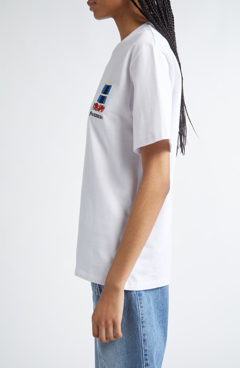 JW Anderson Window Embroidered Cotton T-Shirt, Alternate, color, 