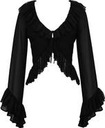 HOUSE OF CB Goya Ruffle Lace Trim Top