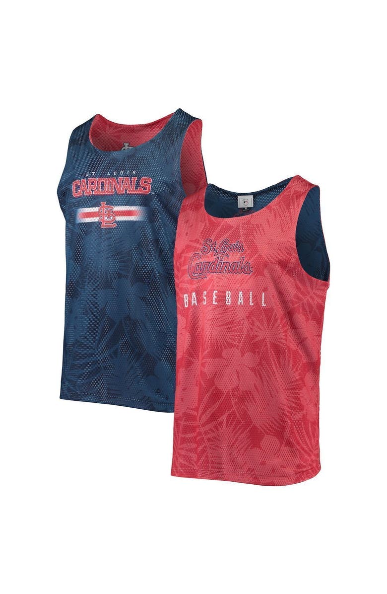 FOCO Men's FOCO Red St. Louis Cardinals Floral Reversible Mesh Tank Top, Main, color, Red