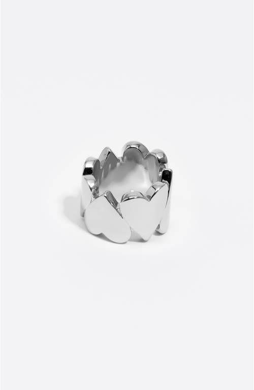 Bimba Y Lola Hearts Shape Ring In Silver