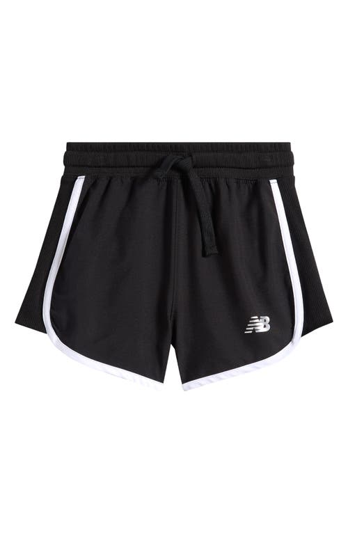 New Balance Kids' Dolphin Hem Shorts In Black