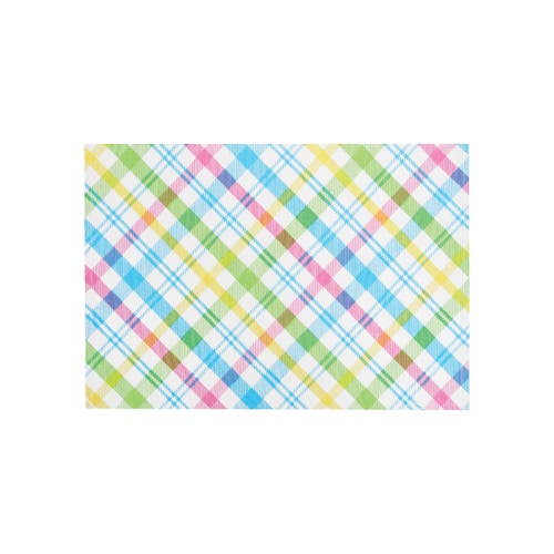C & F Home C&f Home Spring Blossom Easter Plaid Printed Placemats Set Of 6 Springtime, 13" X 19" In Multi