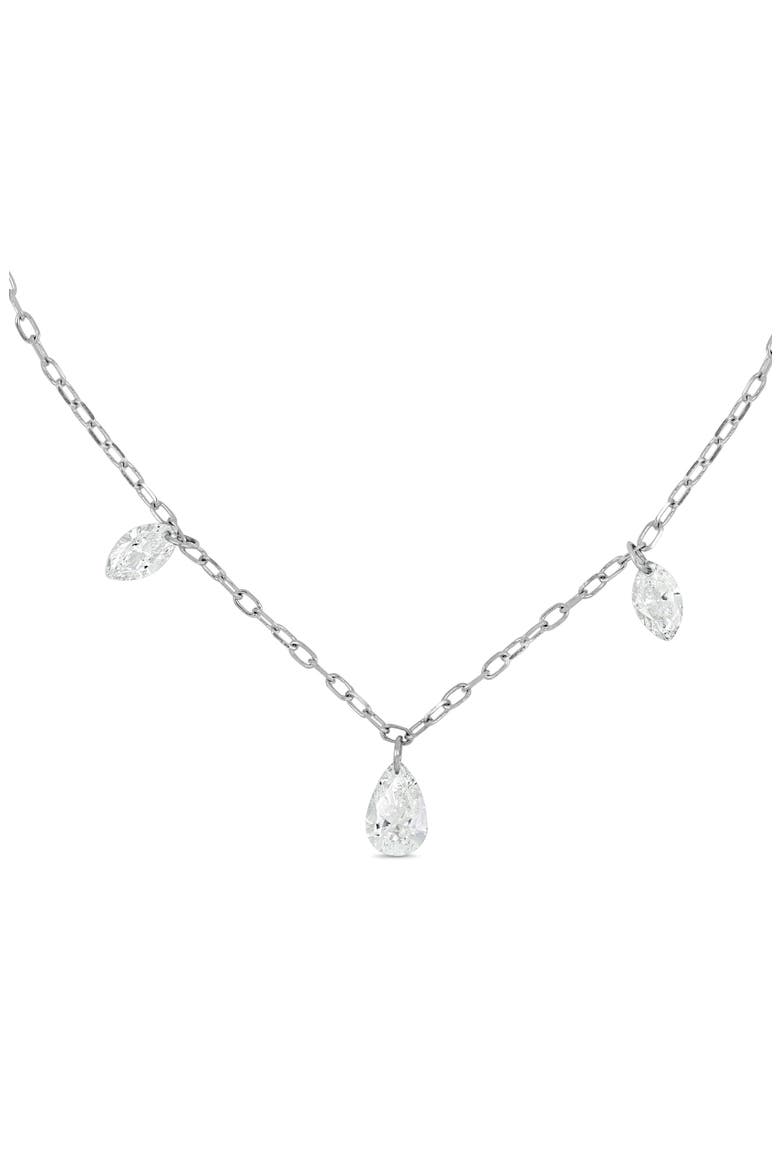 18K Gold Liora Natural Diamond Y-Necklace, Alternate, color, 18K WHITE GOLD