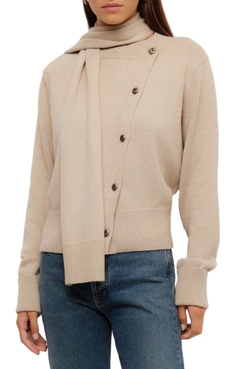 Juni Asymmetrical Scarf Cardigan