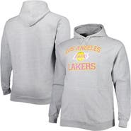 PROFILE Men's Heathered Gray Los Angeles Lakers Big & Tall Heart & Soul Pullover Hoodie