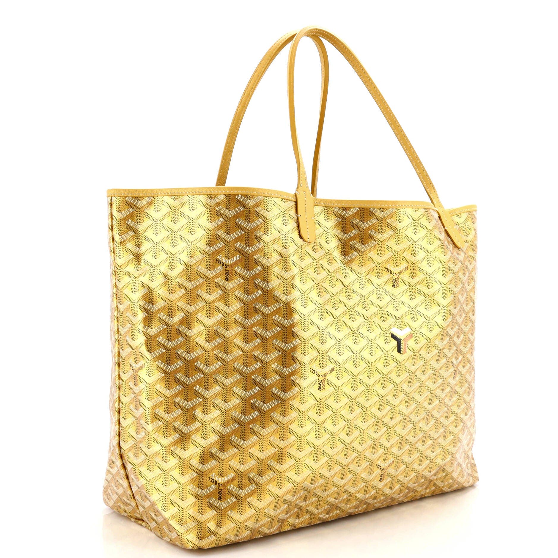 Pre-Owned Goyard Saint Louis Tote Precious Metals Coated Canvas GM, Alternate, color, Gold