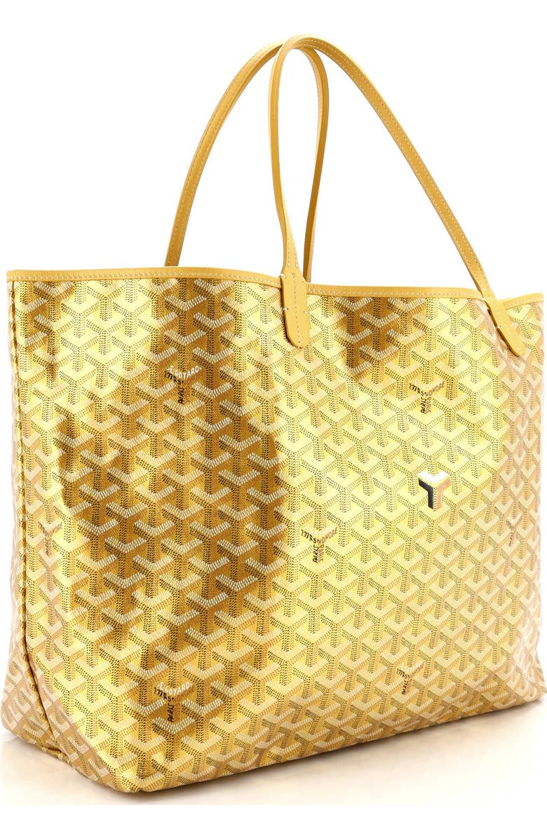 Pre-Owned Goyard Saint Louis Tote Precious Metals Coated Canvas GM, Alternate, color, Gold