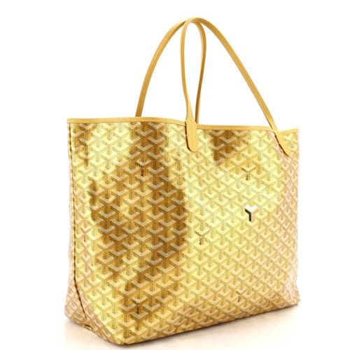 Pre-owned Goyard  Goyard Saint Louis Tote Precious Metals Coated Canvas Gm In Gold