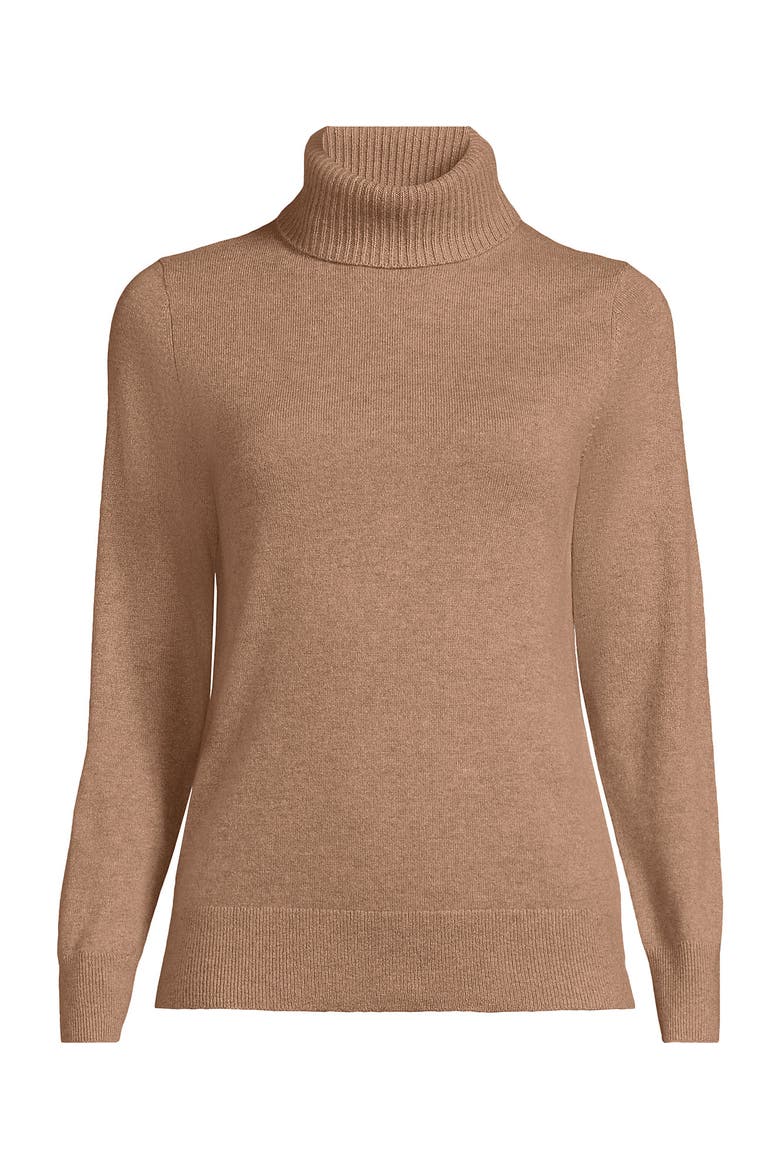 Cashmere Turtleneck Sweater, Alternate, color, Vicuna Heather