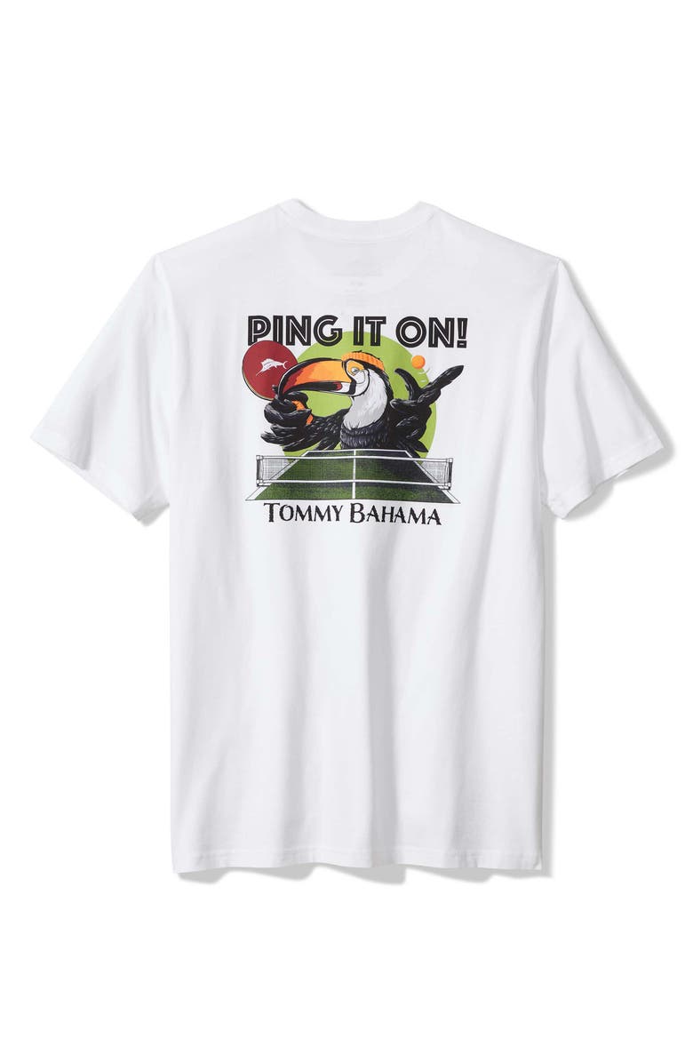 Tommy Bahama Ping it On Cotton Graphic T-Shirt, Alternate, color, White