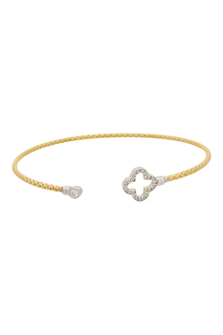 Diamond Mesh Cuff Bangle, Main, color, YELLOW