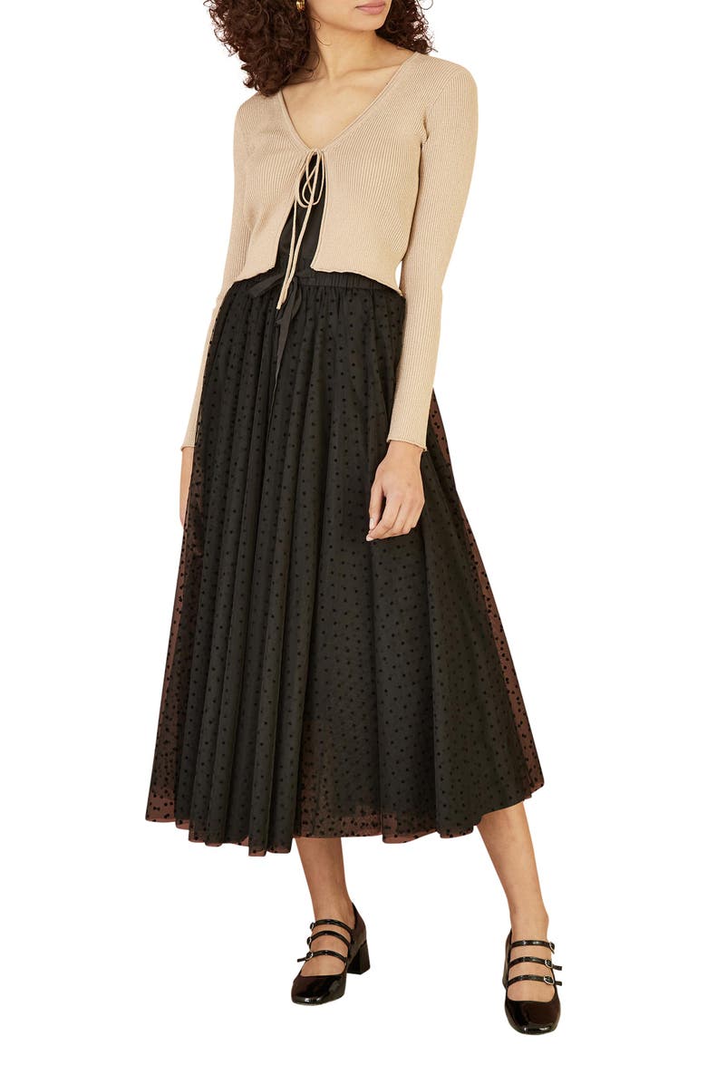 Yumi Metallic Rib Knit Bolero, Alternate, color, Gold