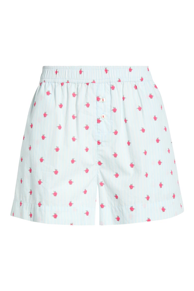 Oversize Boyfriend Boxer Shorts, Alternate, color, BLUE ROSE PINSTRIPE
