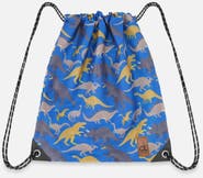 Deux par Deux Dinosaur Playful Lightweight Durable Drawstring Bag