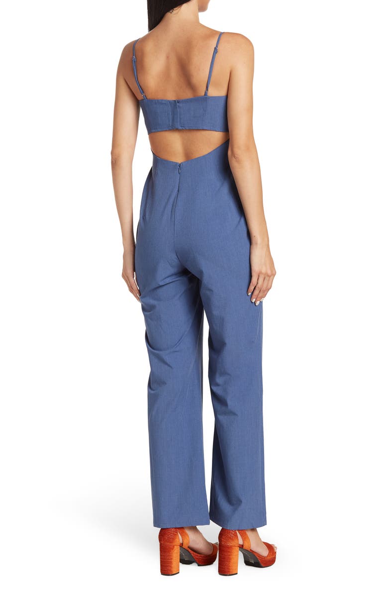 BCBGeneration Wide Leg Jumpsuit, Alternate, color, 