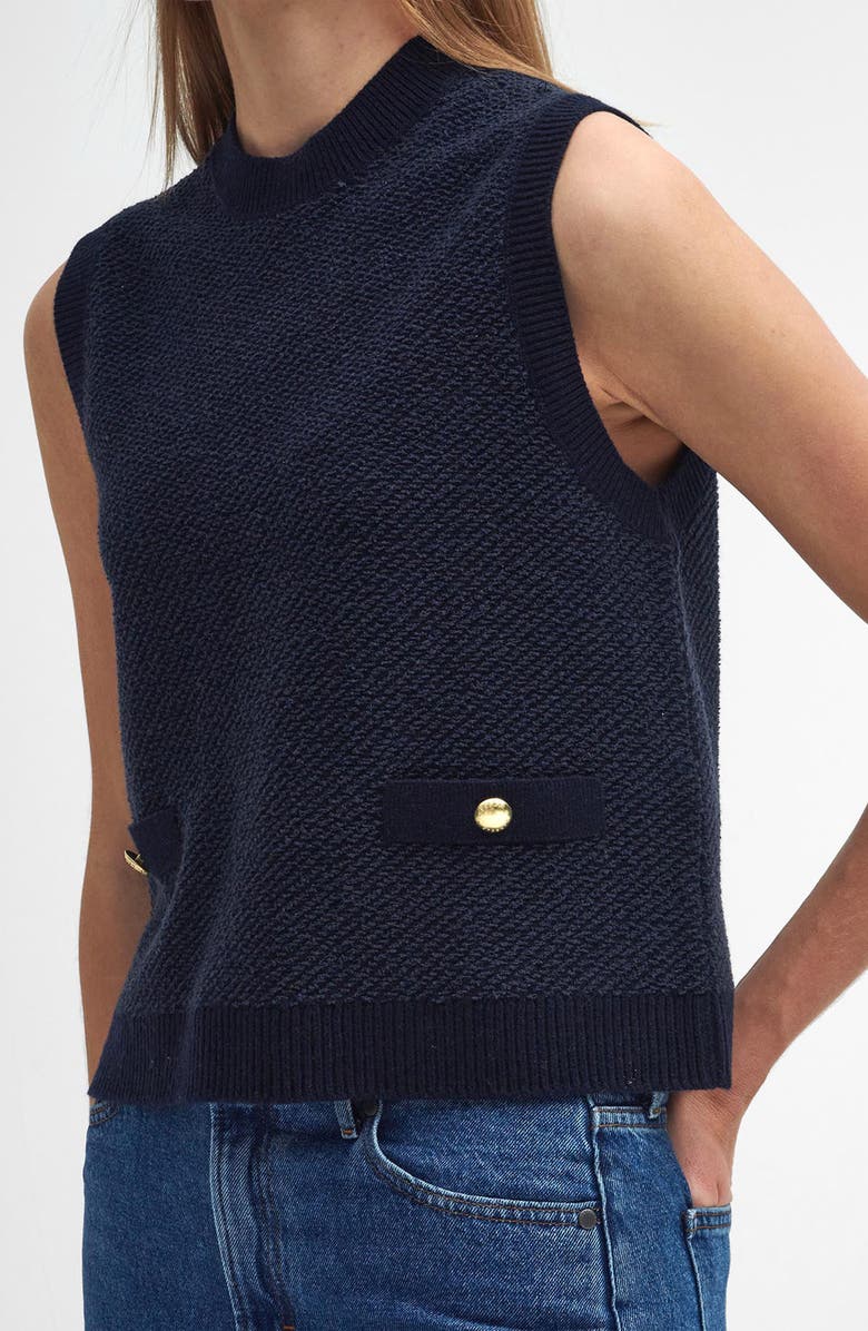 Barbour Charlene Wool Blend Sweater Vest, Alternate, color,