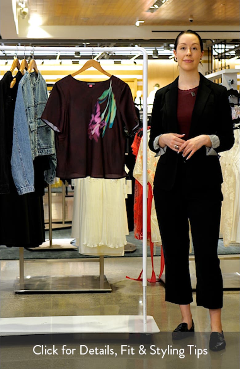 Crewneck Short Sleeve Satin Top, sales video thumbnail