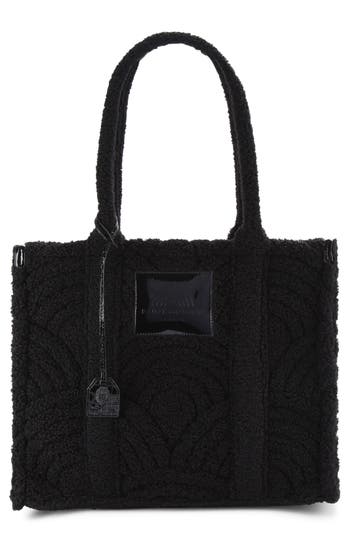 Kurt Geiger London Large Faux Fur Southbank Tote In Black