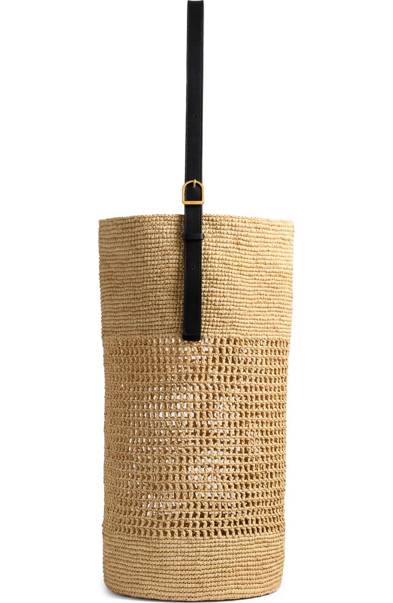 Khaite Billie Raffia Bucket Bag, Alternate, color,