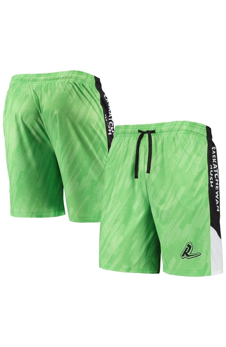 FOCO Men's FOCO Green Saskatchewan Rush Static Mesh Shorts, Main, color, Green