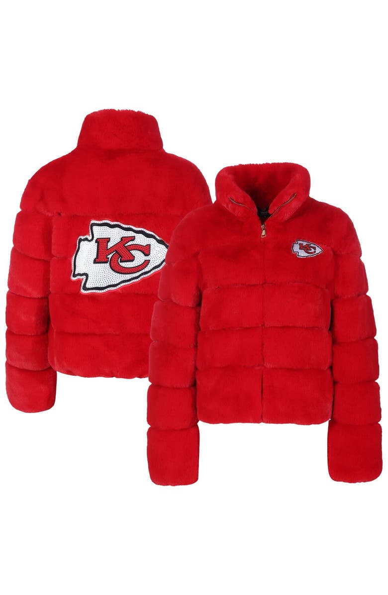 CUCE Women's Cuce  Red Kansas City Chiefs Faux Fur Full-Zip Coat, Main, color, 
