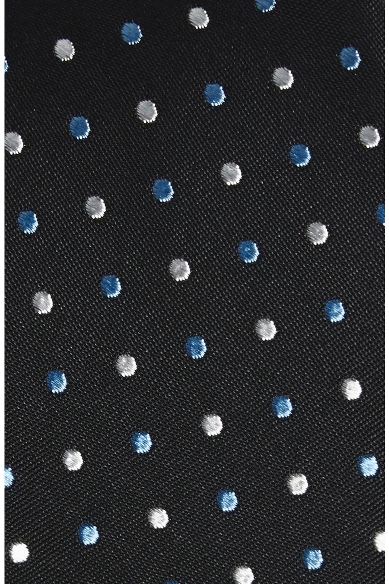 Kids' Berkeley Dot Silk Blend Tie, Alternate, color, BLACK