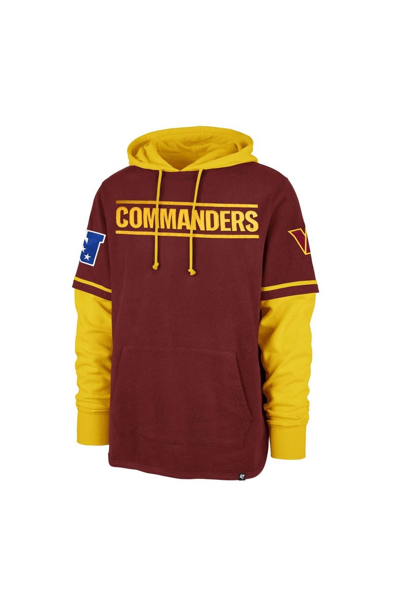 '47 Men's '47 Burgundy Washington Commanders Shortstop Pullover Hoodie, Alternate, color, Burgundy
