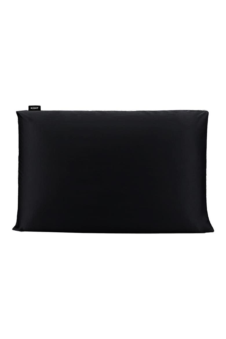 Trisilk™ Anti-Aging Pillowcase, Main, color, BLACK