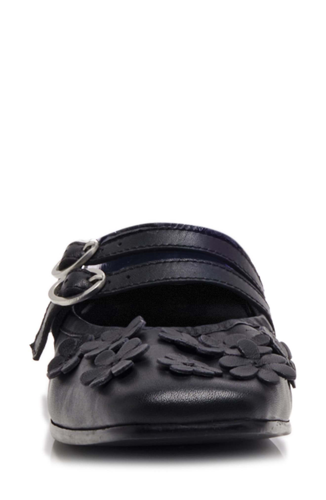 Free People Mimosa Mary Jane Flat, Alternate, color, Black