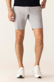DEKE Galaxy Bermuda Flat Front Cotton 8.5-Inch Seersucker Shorts