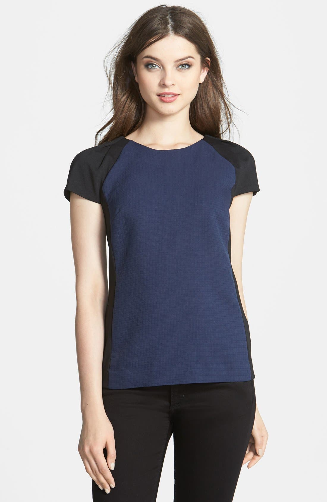 Halogen® Colorblock Mixed Media Top