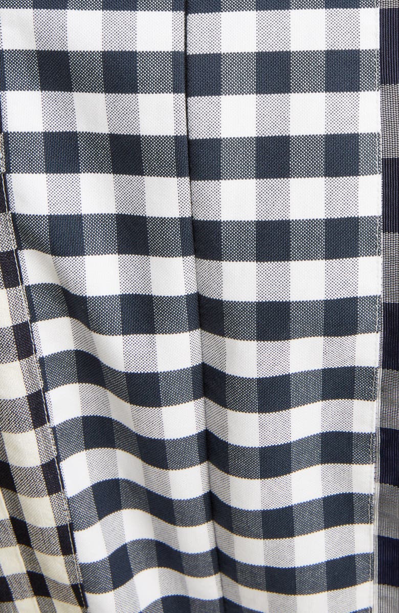 Thom Browne Mixed Gingham Midi Dress, Alternate, color, 