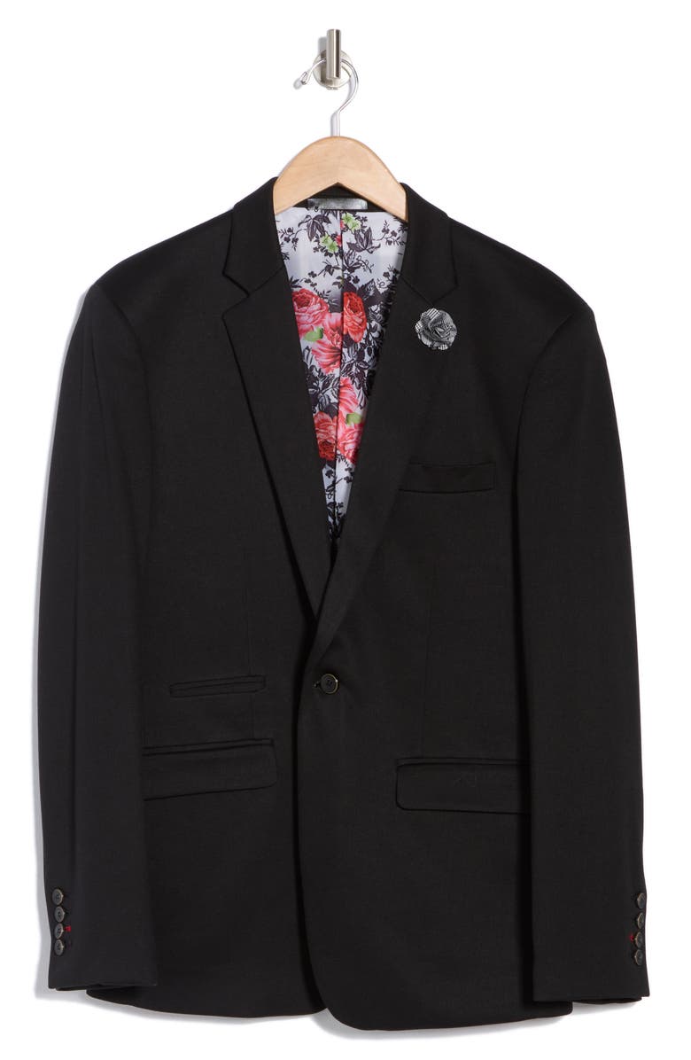 T.R. PREMIUM Super Stretch Cotton Blend Blazer, Alternate, color, Black