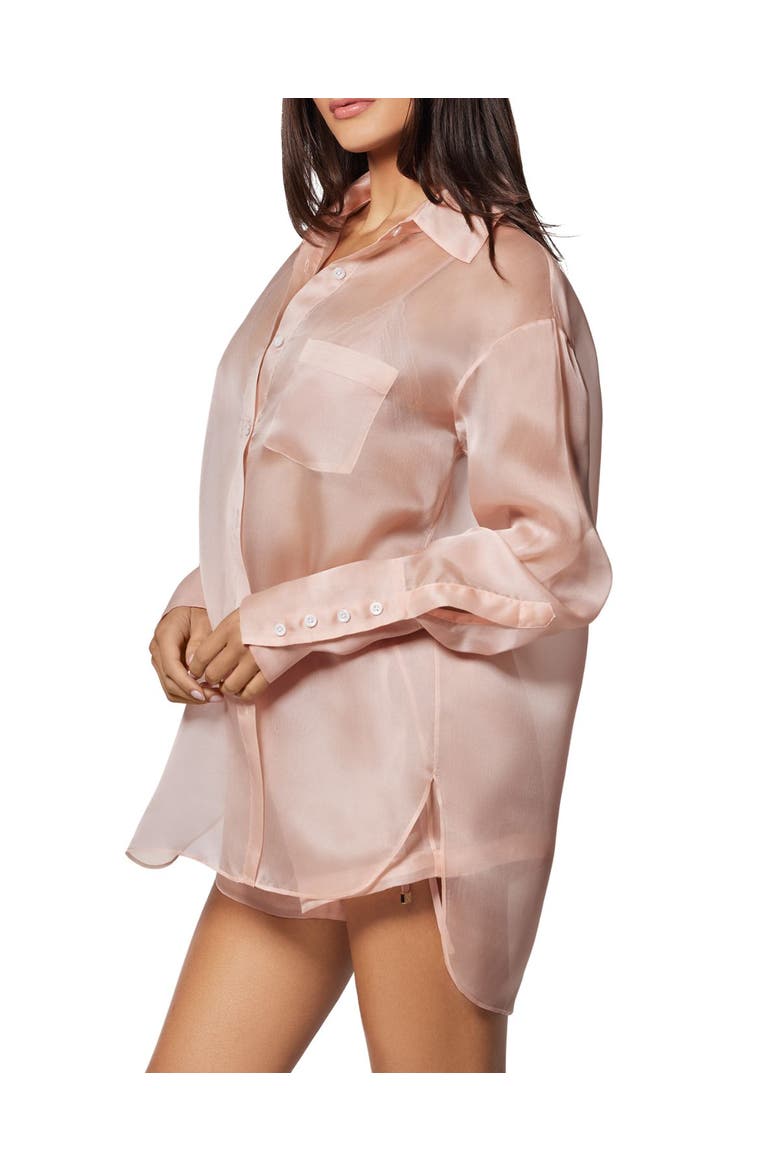 Organza LS Shirt, Alternate, color, Buff