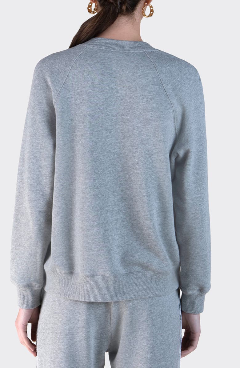 Derek Lam 10 Crosby Liana Snap Trim Sweatshirt, Alternate, color, 