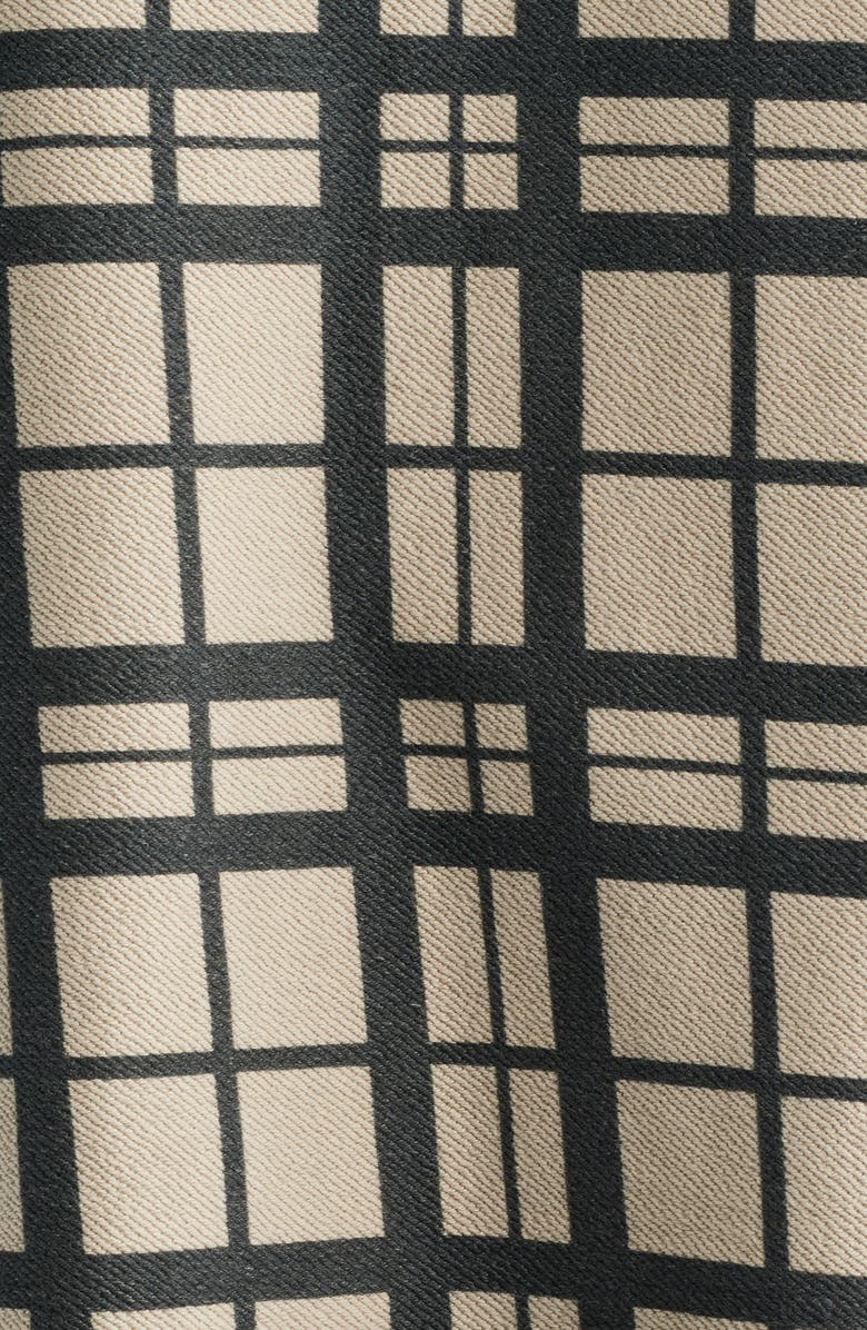 Brain Dead Plaid Cotton French Terry Button-Up Shirt, Alternate, color, Sand