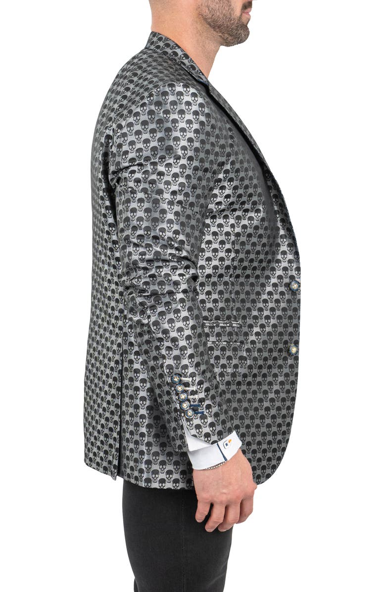 Maceoo Skull Sport Coat, Alternate, color, Grey